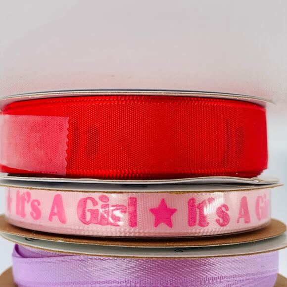 Ribbon Lot For Crafts Multicolor Blue Red Purple Pink Green Grosgrain Satin Trim - Picture 3 of 8